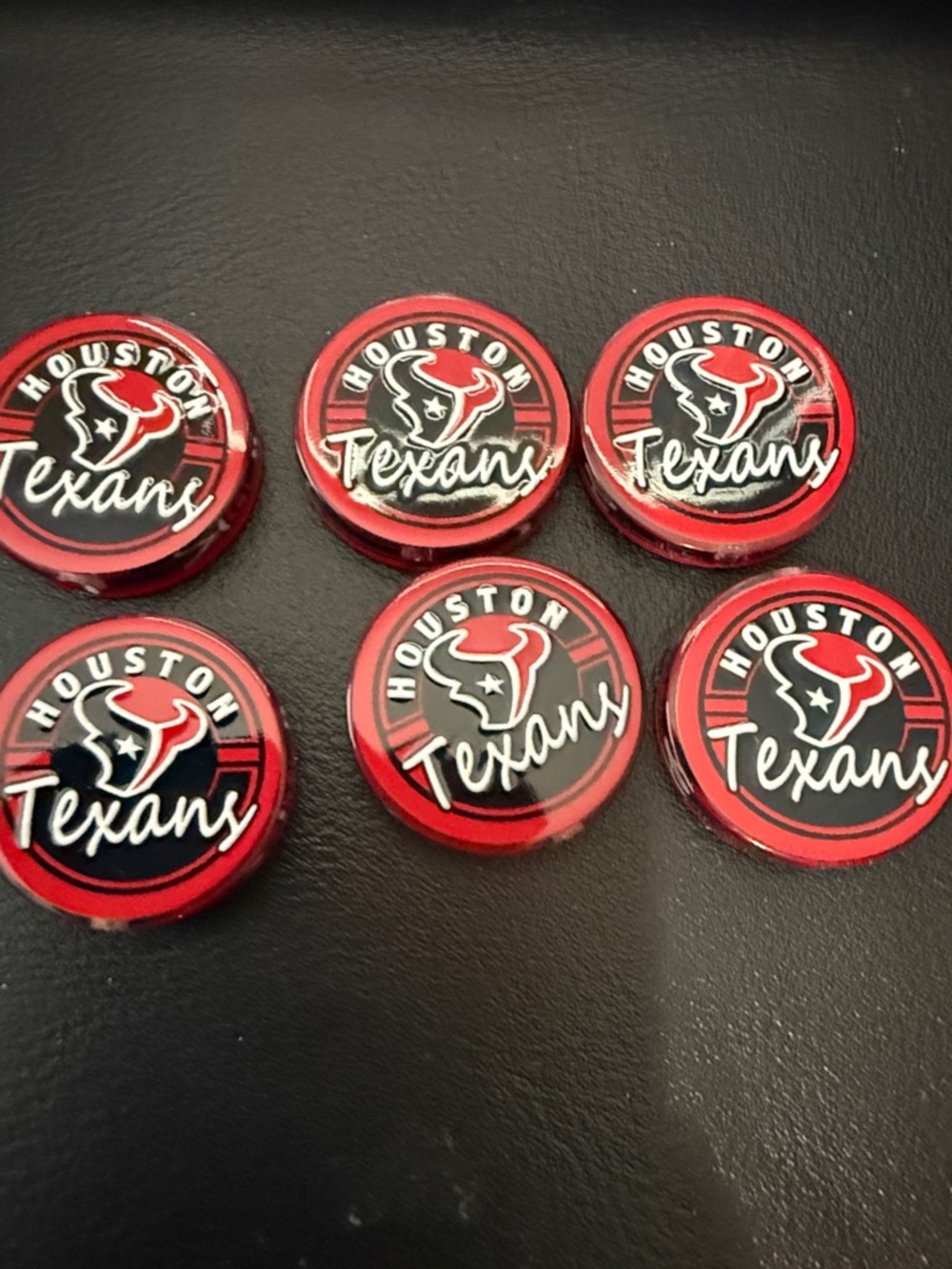 Houston Texans focal beads for pen making set of 6
